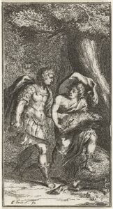 Melêagro entrega a cabeça do Javali Calidônio para Atalanta